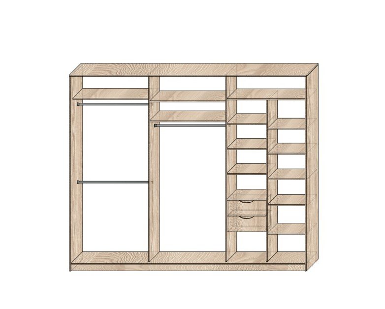 Наполнение шкафов-купе Модель №15